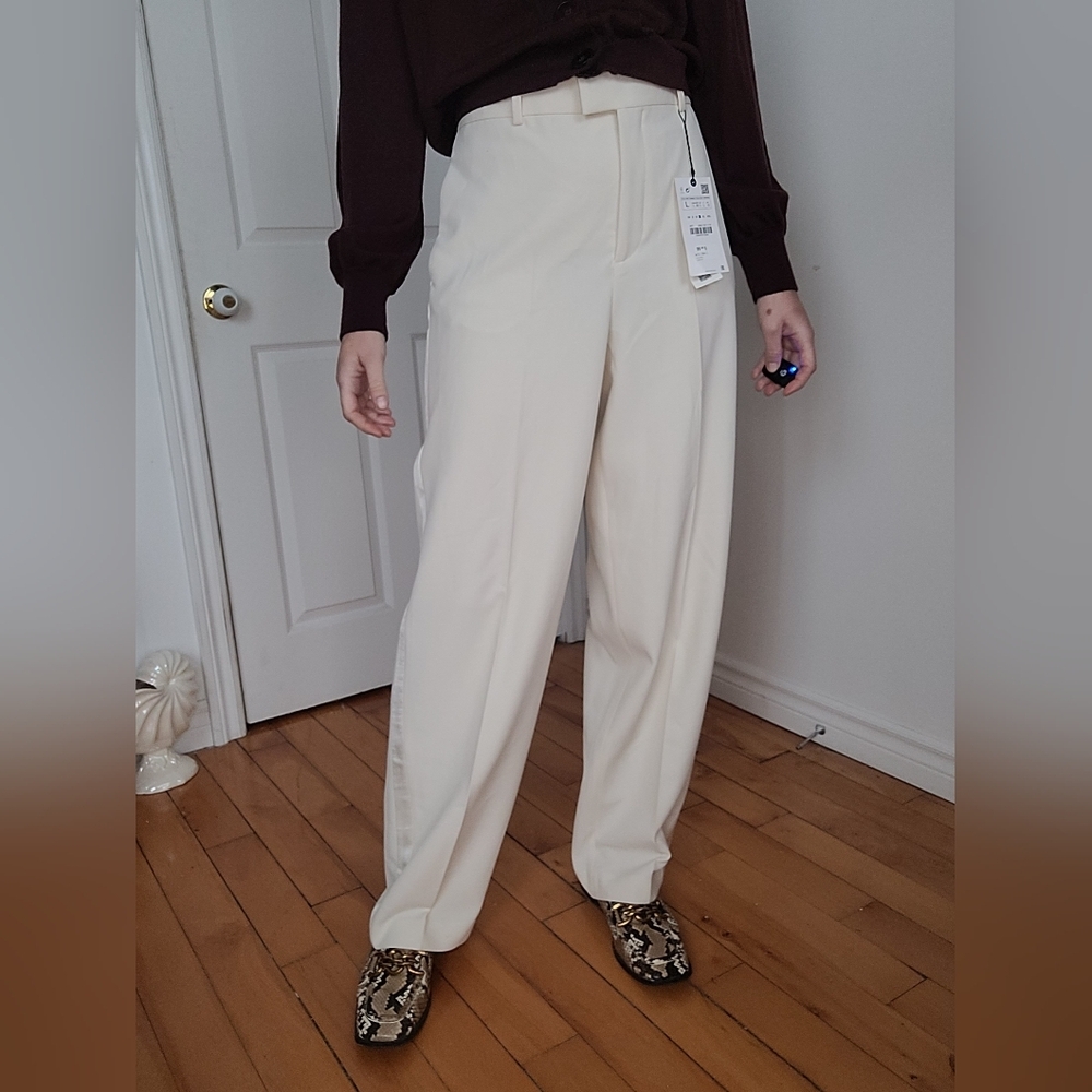 Elegant Cream Women's Pants